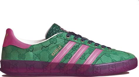 adidas x gucci gazelle monogram green|gucci gazelle green monogram.